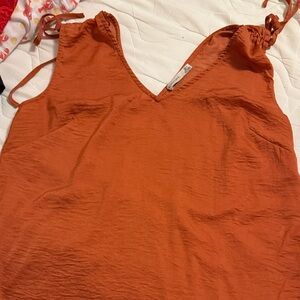 Black Tape_ Terracotta V-Neck Tank Top